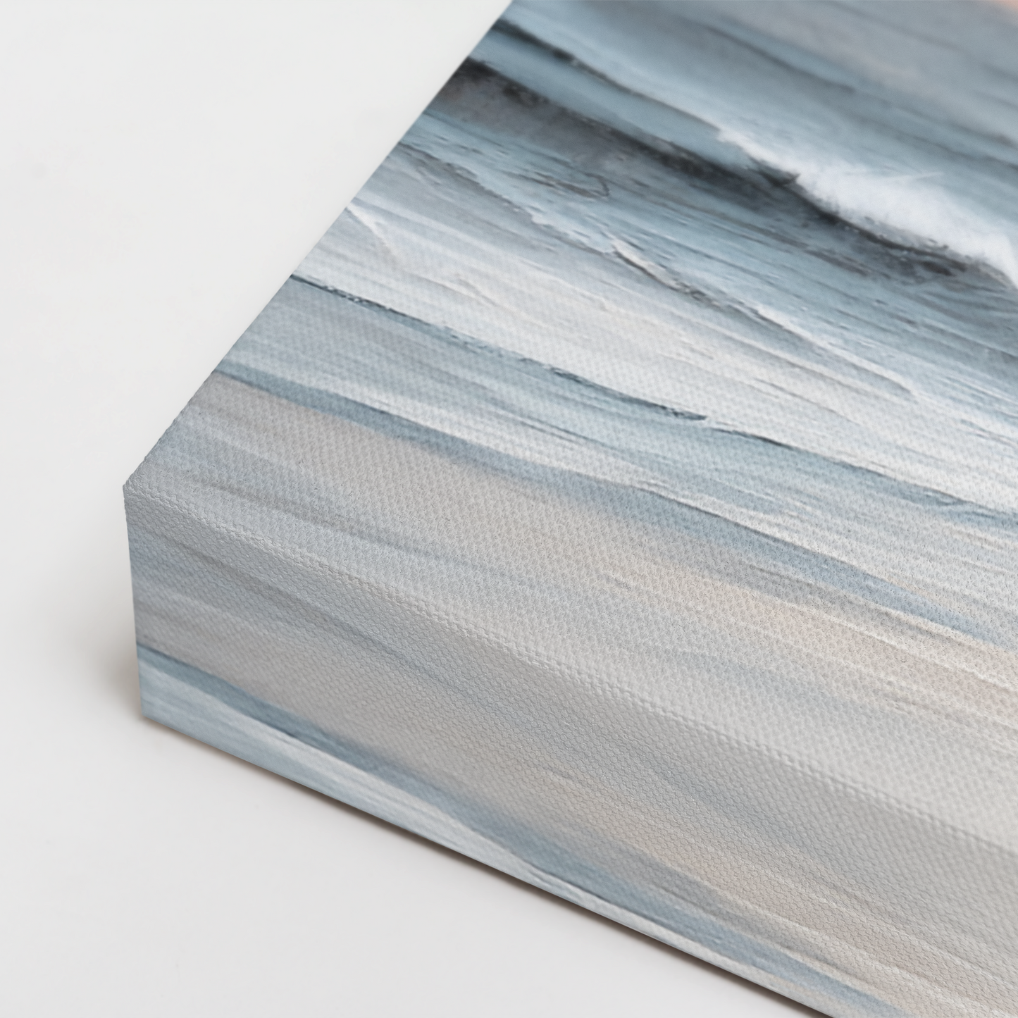 EVENING SHORE Sunset Wall Art on Canvas, Coastal Panoramic