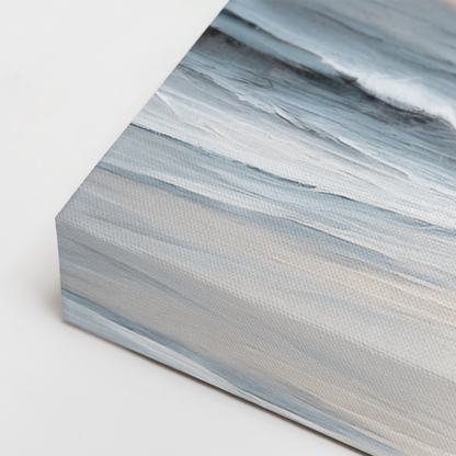 EVENING SHORE Sunset Wall Art on Canvas, Coastal Panoramic