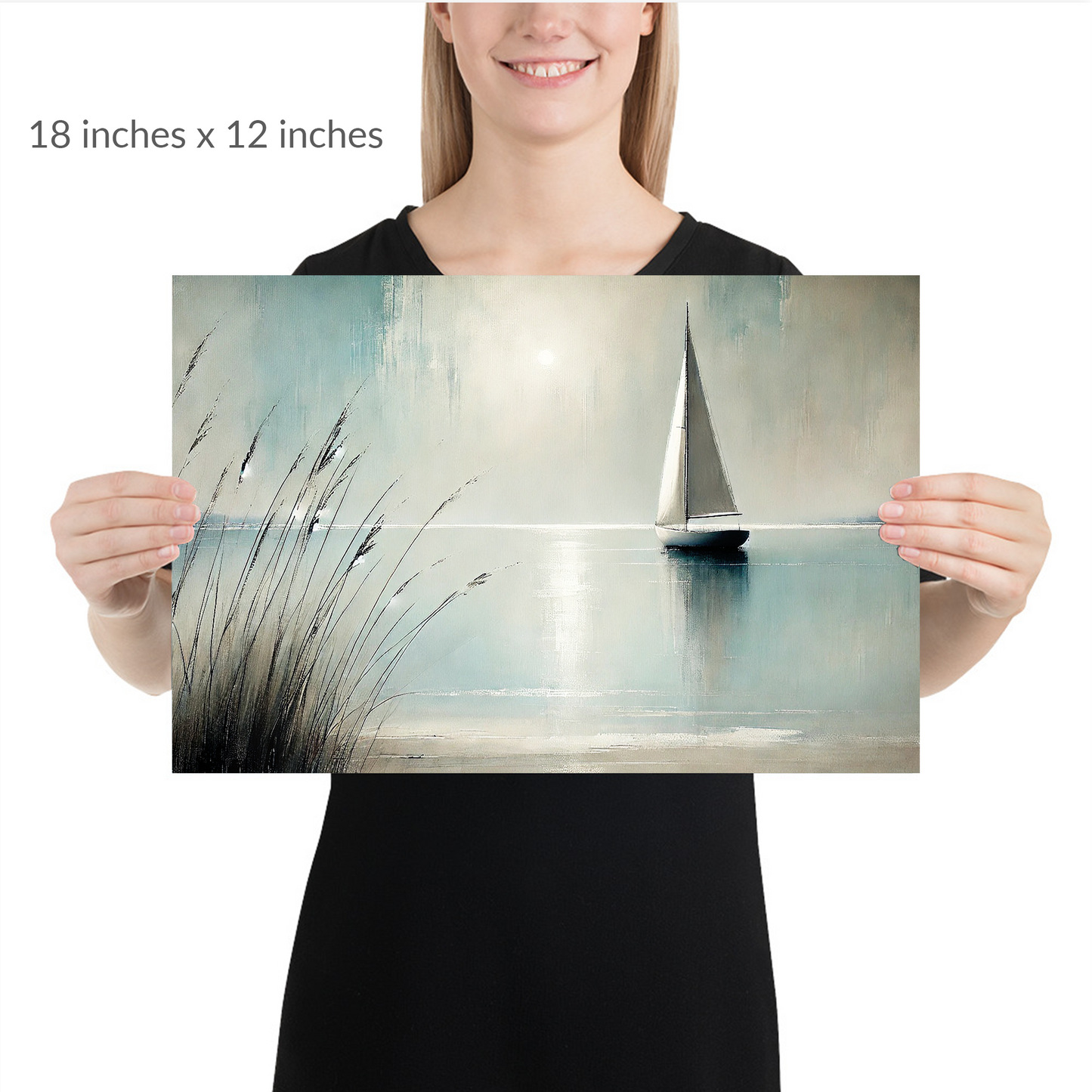 GENTLE WATERS Museum Quality Unframed Print, Autumn Ocean Print, Premium Luster Finish