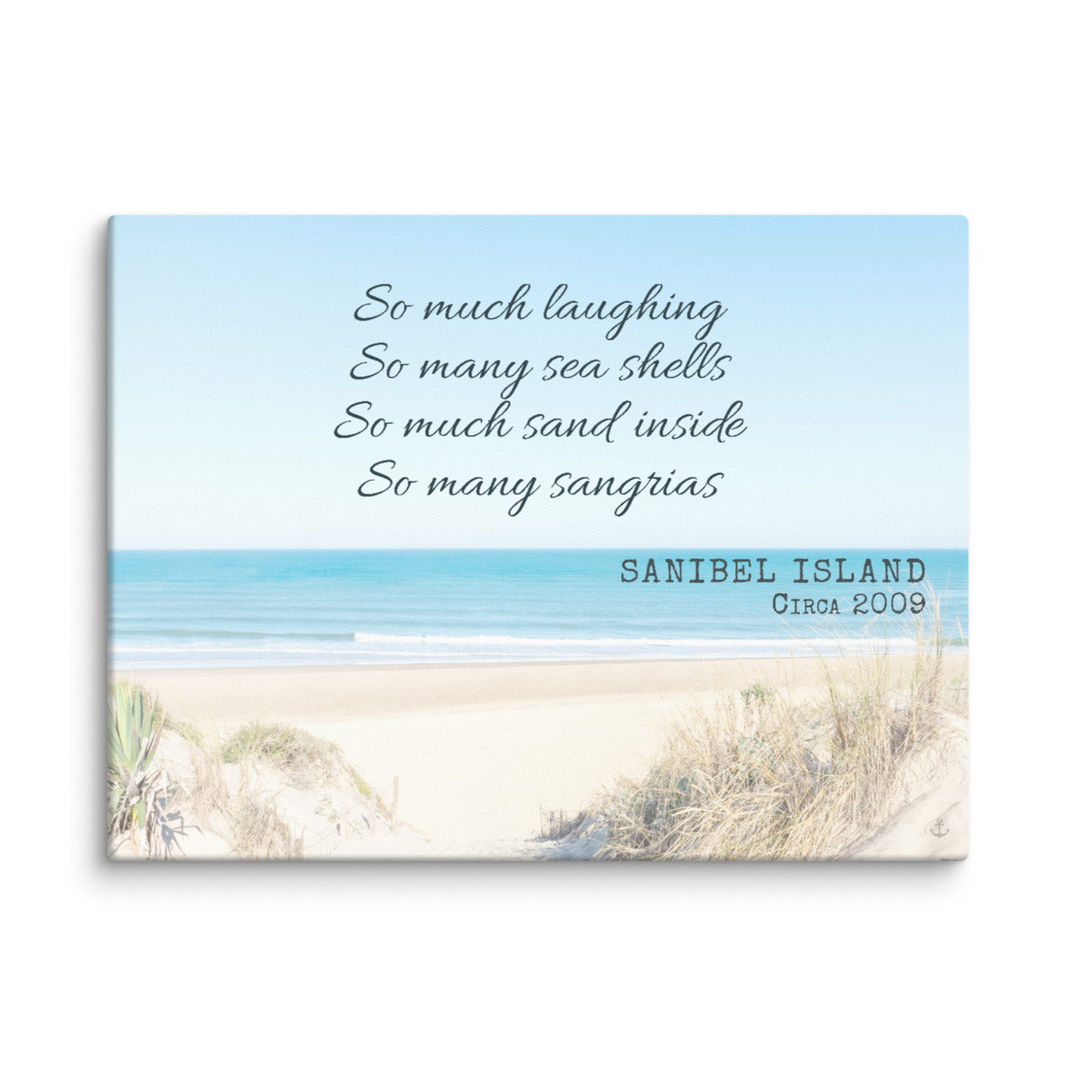 Memory Anchor™ Personalized Beach Canvas: Sun-Bleached Shores Edition