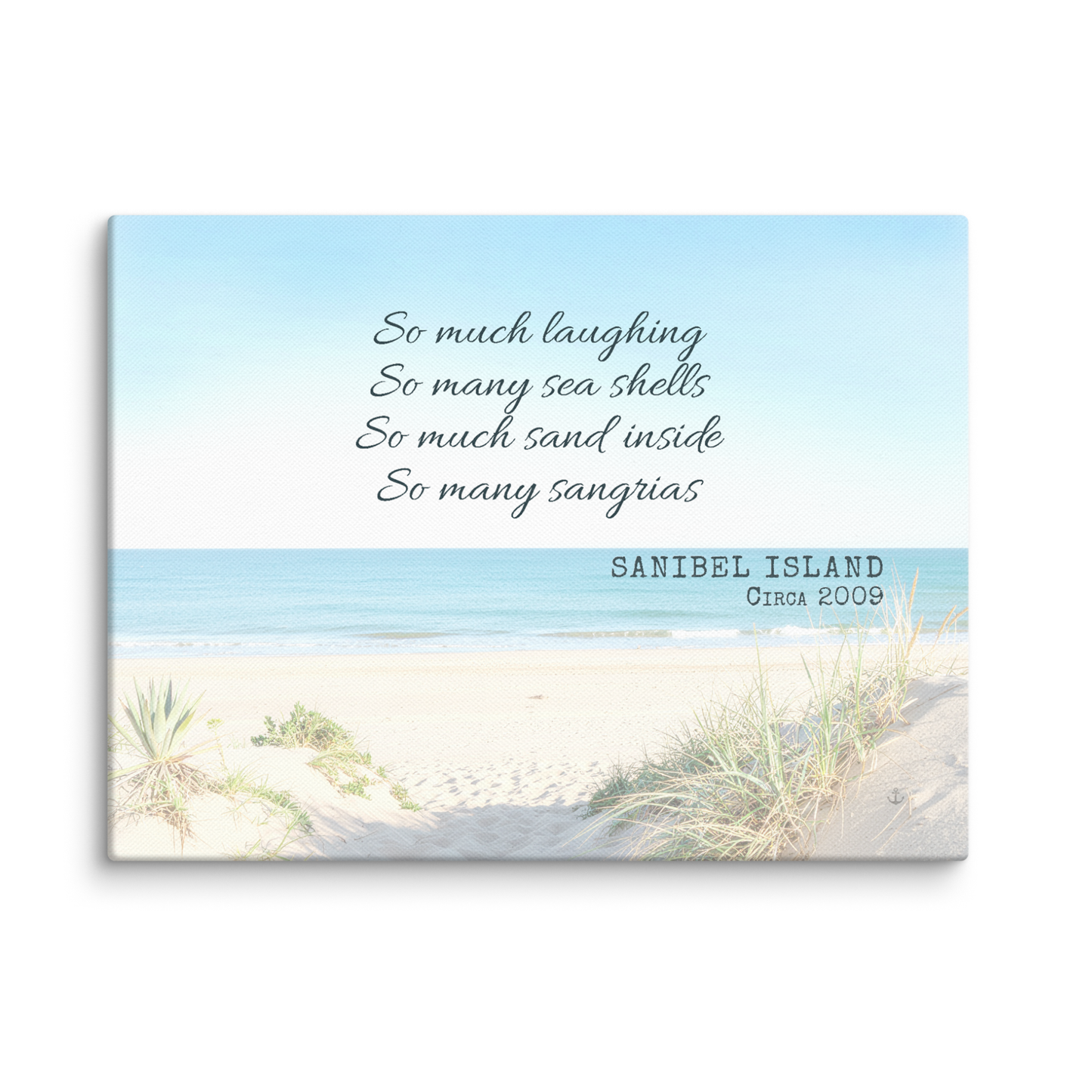 Memory Anchor™ Personalized Beach Canvas: Sun-Bleached Shores Edition