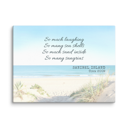 Memory Anchor™ Personalized Beach Canvas: Sun-Bleached Shores Edition