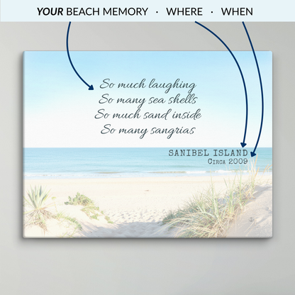 Memory Anchor™ Personalized Beach Canvas: Sun-Bleached Shores Edition