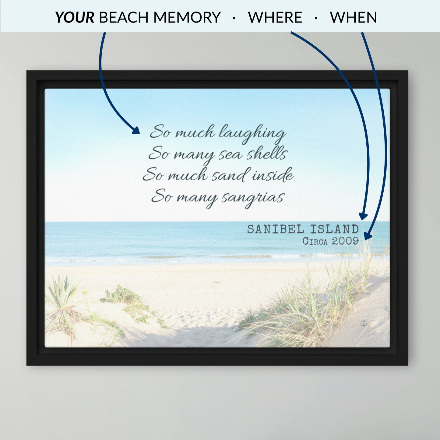 Memory Anchor™ Personalized Beach Canvas: Sun-Bleached Shores Edition