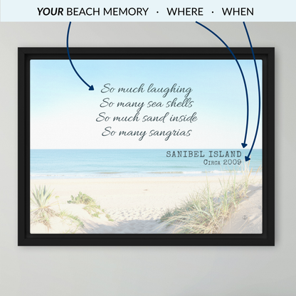 Memory Anchor™ Personalized Beach Canvas: Sun-Bleached Shores Edition