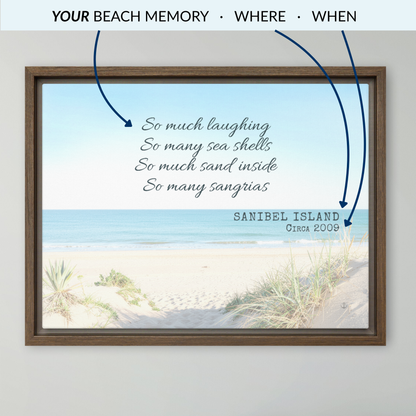 Memory Anchor™ Personalized Beach Canvas: Sun-Bleached Shores Edition