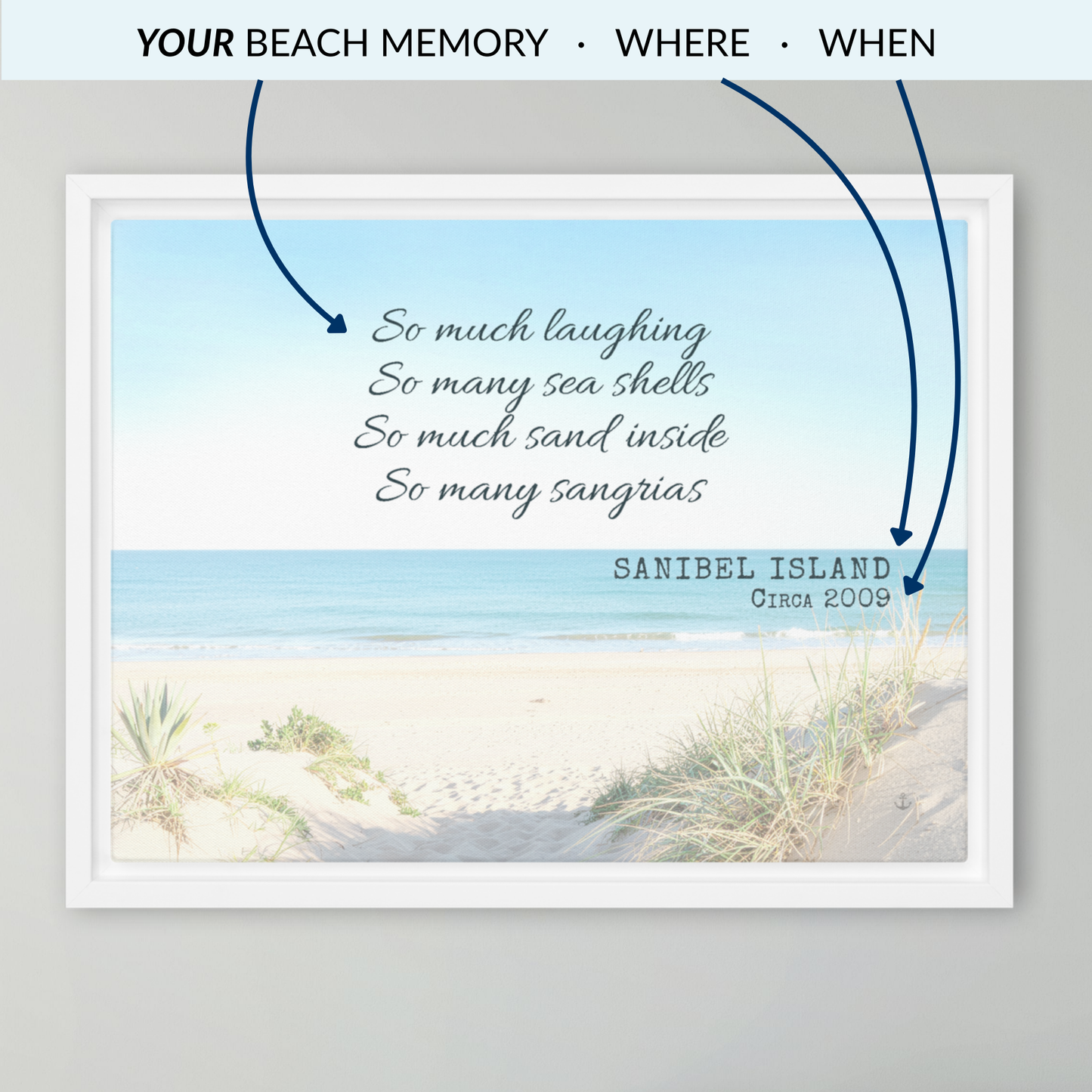 Memory Anchor™ Personalized Beach Canvas: Sun-Bleached Shores Edition