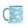 Dolphins Ceramic, Color-Inside Mug, Medium, Dishwasher-safe