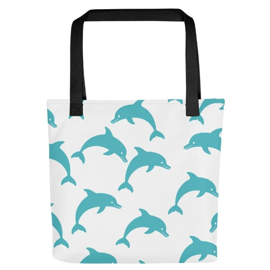 Dolphins Polyester Tote Bag, Medium, Washable