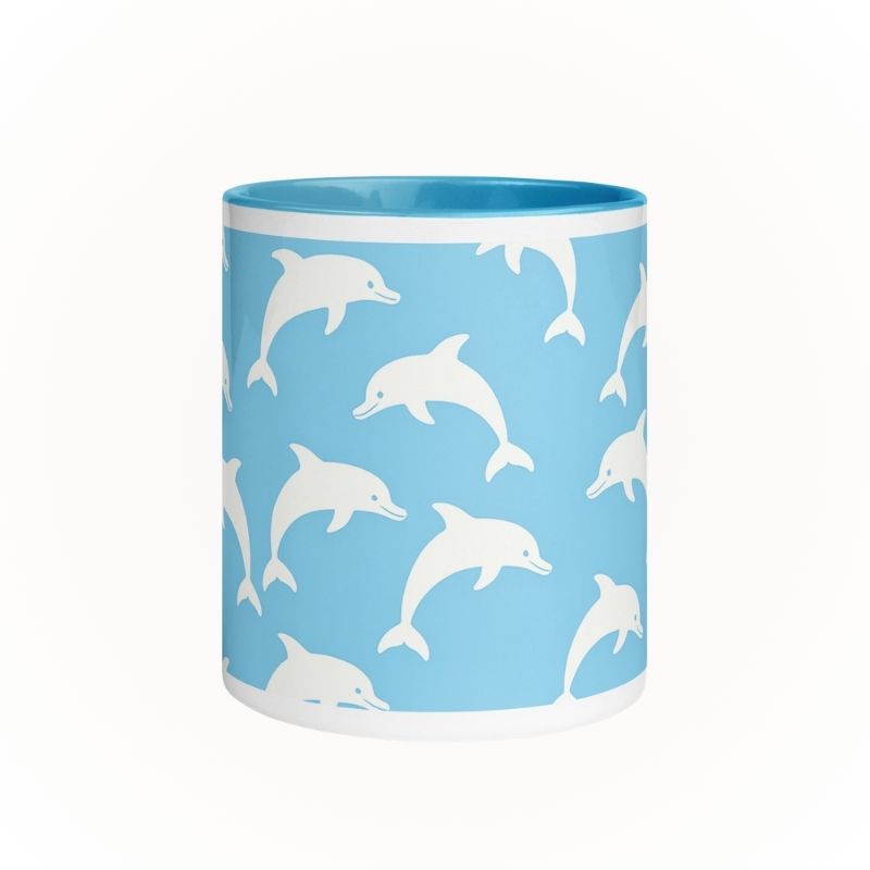 center of the beach coffee mug, no handle showing