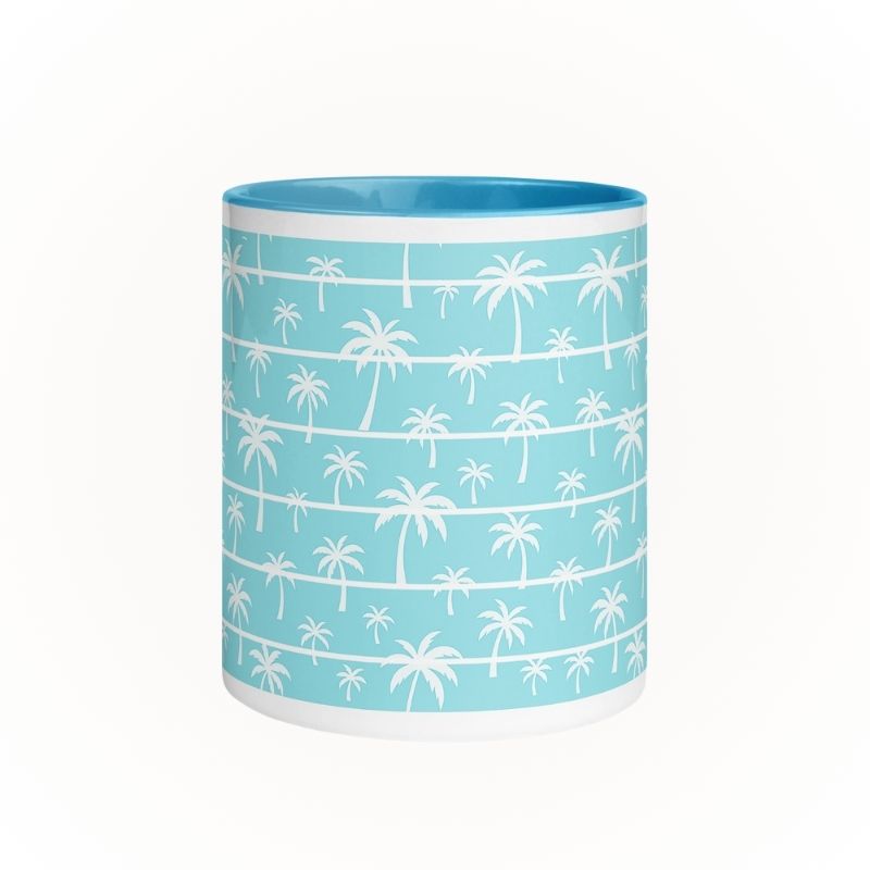 center of the beach coffee mug, no handle showing