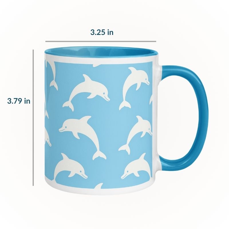 dimensions of the mug: height 3.79in, and diameter 3.25 inches