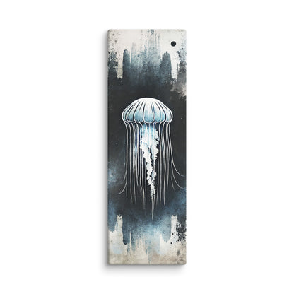 MOONLIT JELLY Gallery Wrap Canvas, beach wall art on canvas, Fade Resistant