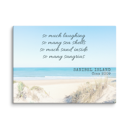 Memory Anchor™ Personalized Beach Canvas: Sun-Bleached Shores Edition