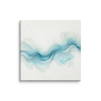 ocean-inspired wall art canvas SEA VOYAGE. The coastal canvas art shows an abstract design inspired by the ocean.
