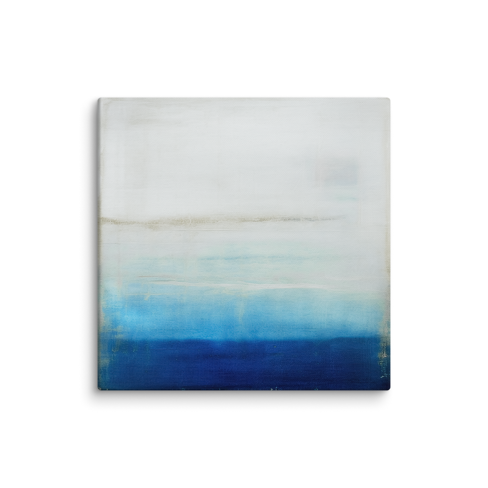 ocean canvas art FOG & MIST. The contemporary coastal art shows an abstract design inspired by the ocean.
