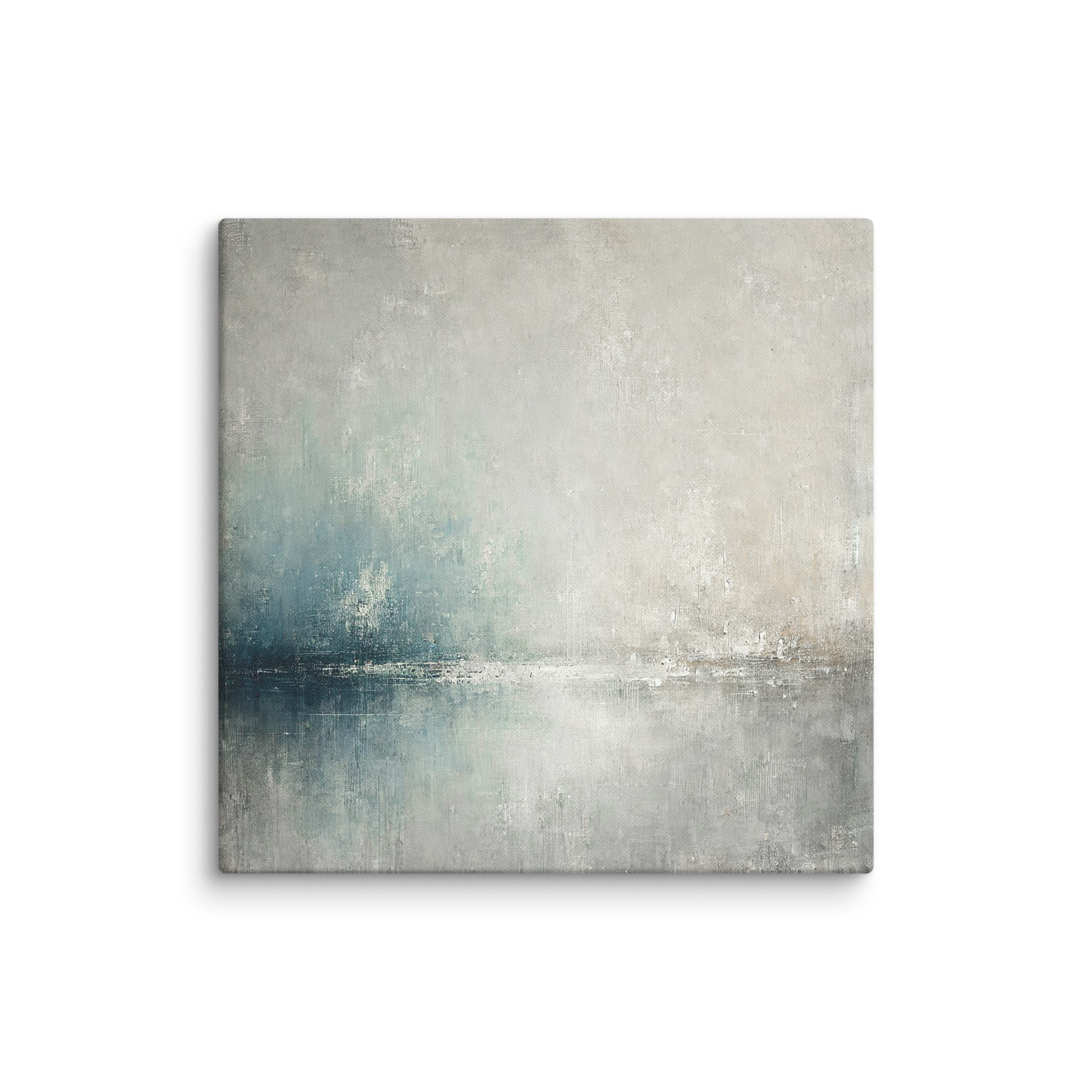 abstract coastal canvas artwork SALTY HORIZON. The beautiful canvas art shows an abstract design inspired by the ocean.
