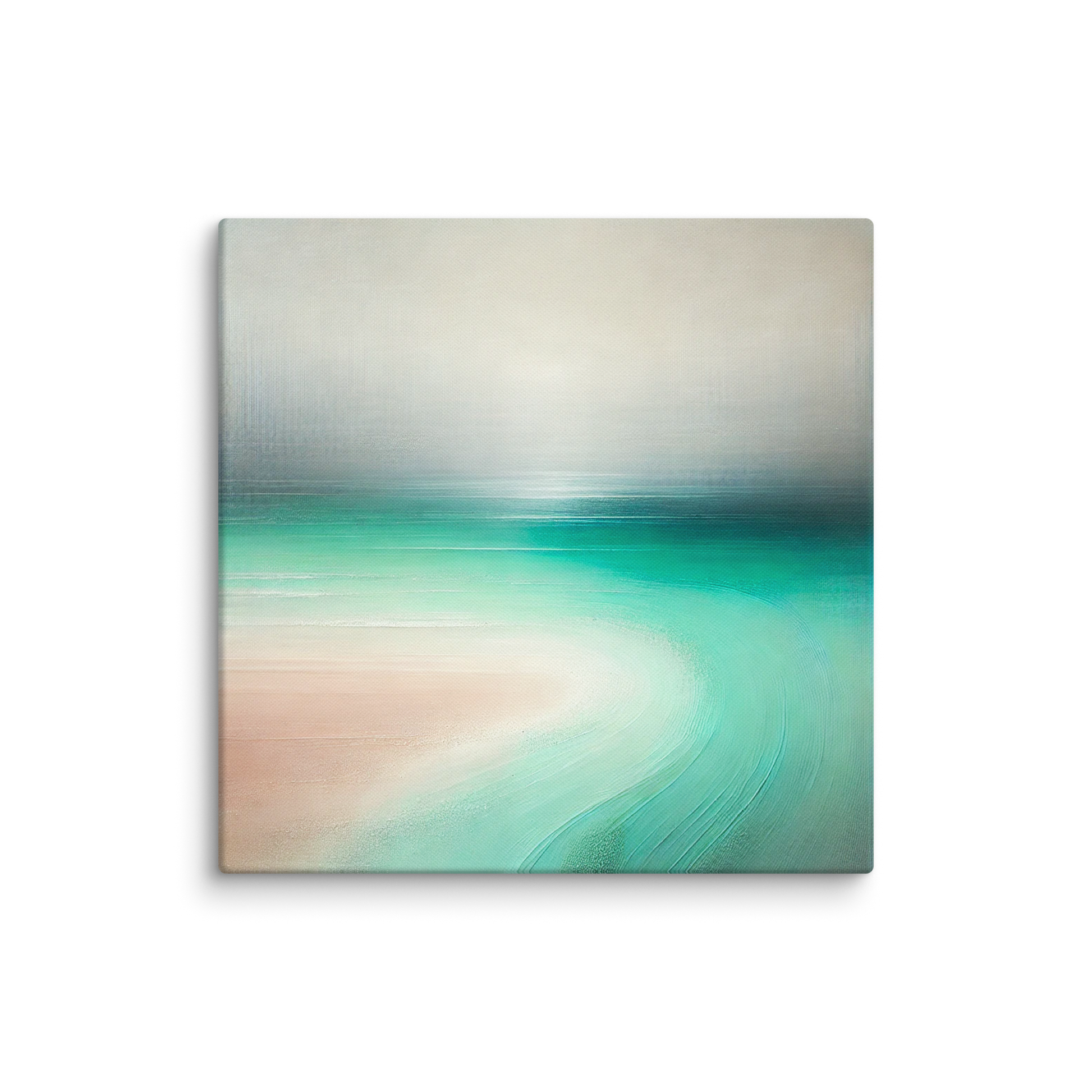 abstract ocean canvas art COASTAL GLOW. The contemporary coastal art shows an abstract design inspired by the ocean and the shore.
