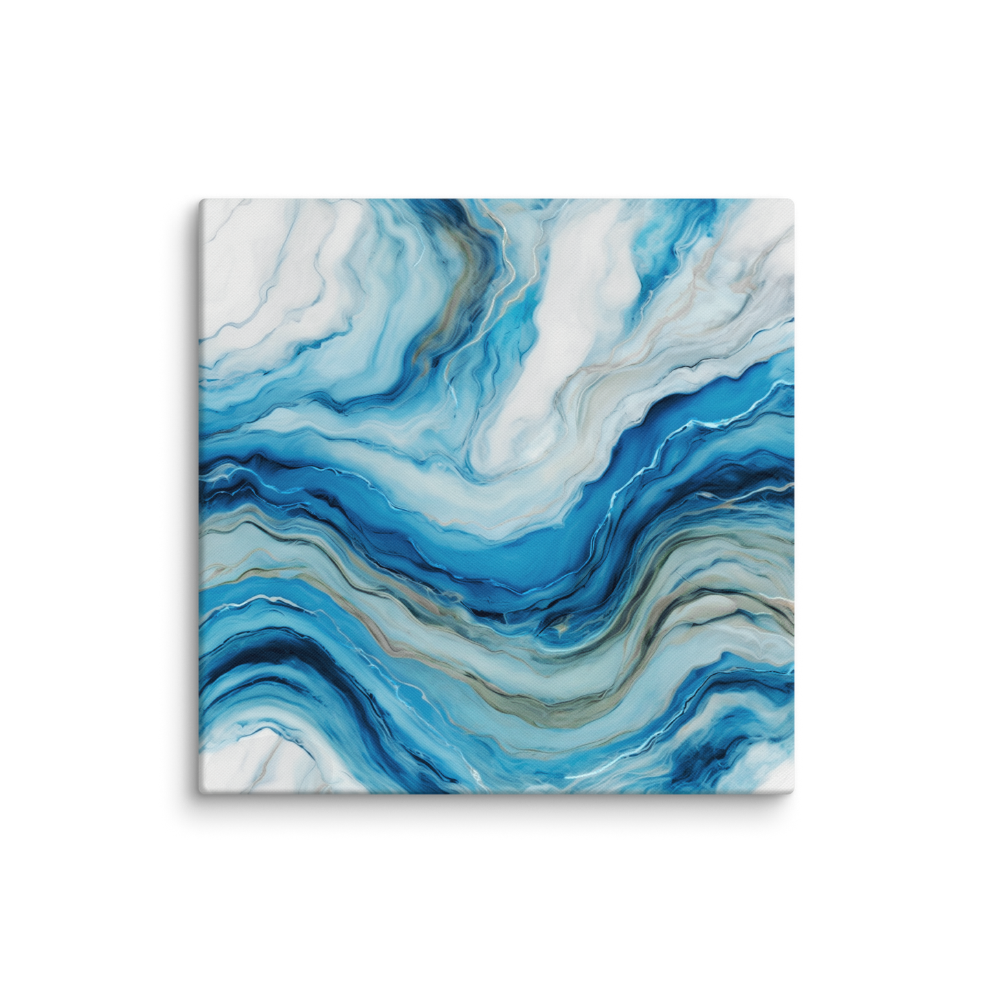 blue abstract coastal art ROLLING SURF. The beautiful ocean art shows blue abstract design.
