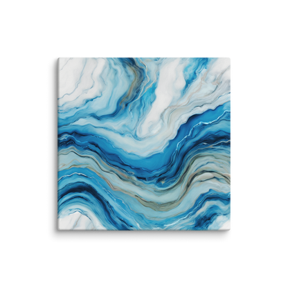 blue abstract coastal art ROLLING SURF. The beautiful ocean art shows blue abstract design.
