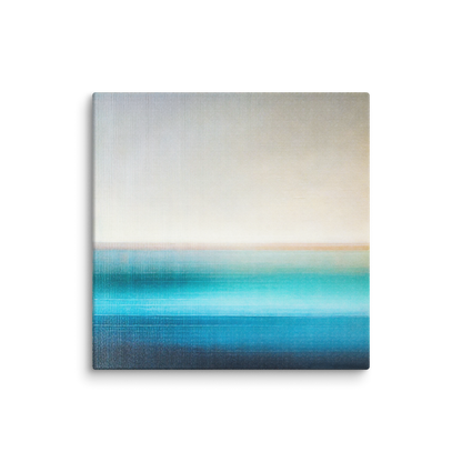 abstract coastal wall art LAGOON BLUE. The abstract modern coastal art canvas shows an abstract design inspired by the ocean.
