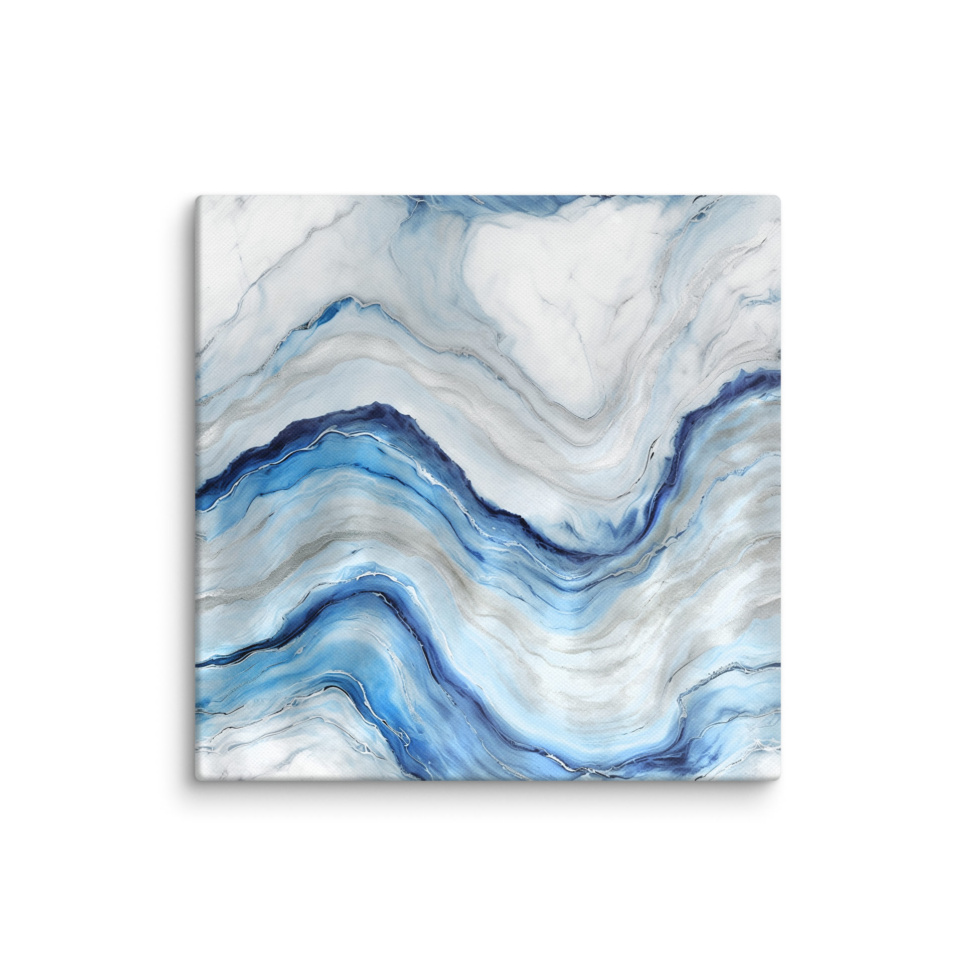 blue coastal wall art BLUE WAVES. The blue beach wall art shows beautiful costal art in blue and gray colors.
