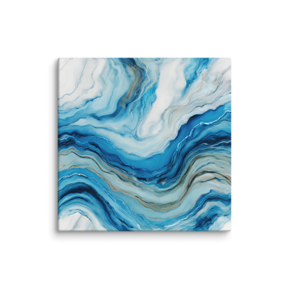 blue abstract coastal art ROLLING SURF. The beautiful ocean art shows blue abstract design.
