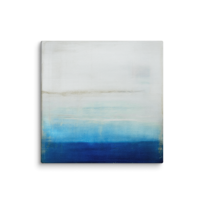 ocean art canvas FOG & MIST. The contemporary coastal art shows an abstract design inspired by the ocean.
