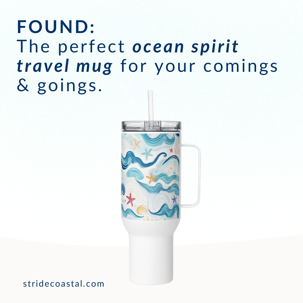 Curvy Waves Stainless Steel Tumbler with Handle, 40 oz, Insulated