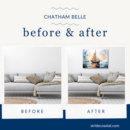 THE CHATHAM BELLE Beach Wall Art on Canvas, Multiple Sizes