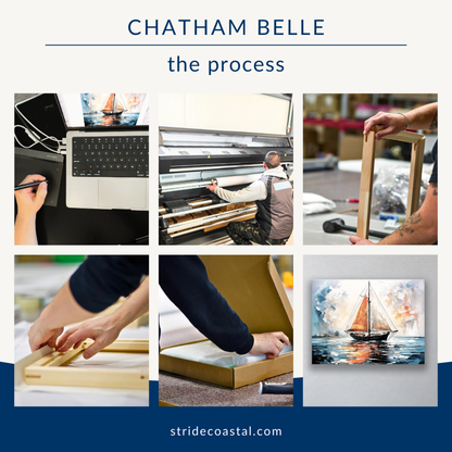 THE CHATHAM BELLE Beach Wall Art on Canvas, Multiple Sizes