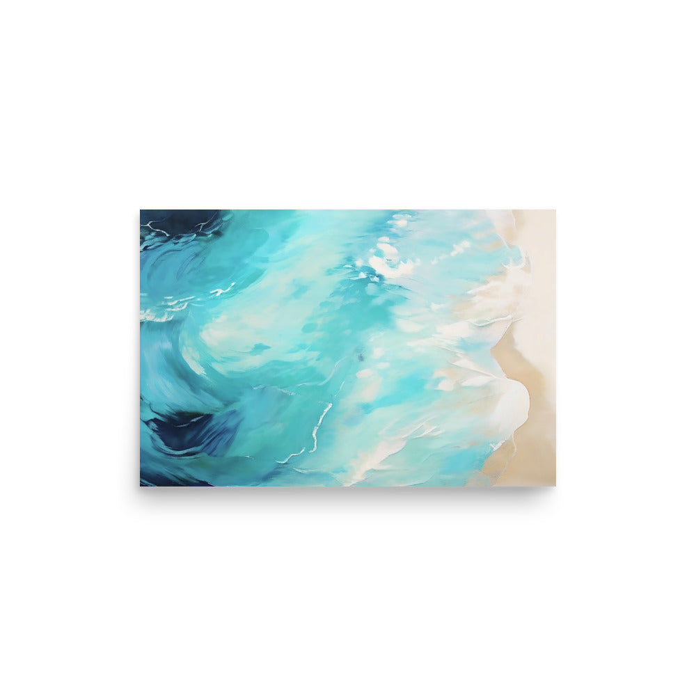 OCEANS EDGE Museum Quality Print Ocean Art, Premium Luster Finish