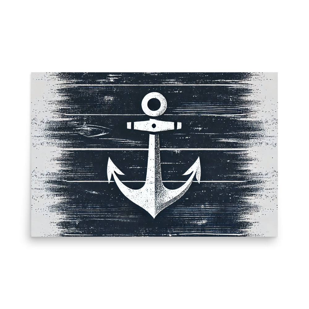 HARBOR HOLD Museum Quality Print Anchor Art, Premium Luster Finish