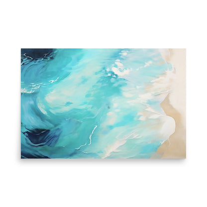 OCEANS EDGE Museum Quality Print Ocean Art, Premium Luster Finish